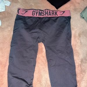 Pink and grey gymshark 7/8 leggings